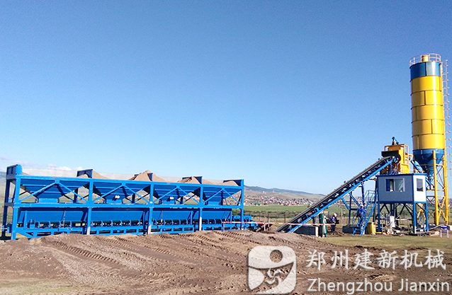 建新60混凝土攪拌站在外蒙古順利投產